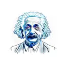 Albert Einstein with Sick face tattoos tattoo design idea