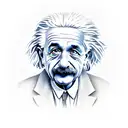 Albert Einstein with Sick face tattoos tattoo design idea