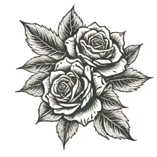 black roses mandelas tattoo design idea
