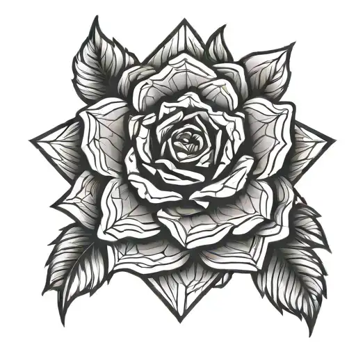 mandela roses tattoo design idea