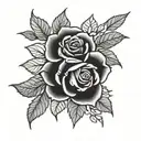 black roses mandelas tattoo design idea