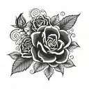 black roses mandelas tattoo design idea