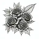 black roses mandelas tattoo design idea