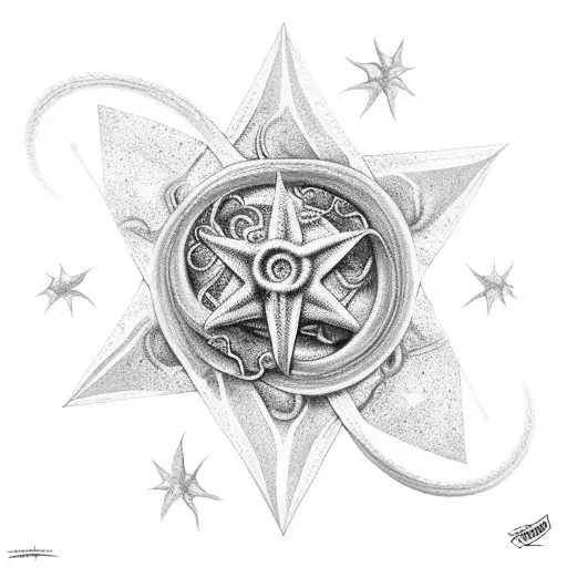 Star Of Chaos Tentacles  tattoo design idea