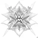 Tree with pentagram  tattoo design idea