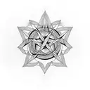 Tree with pentagram  tattoo design idea