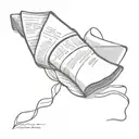 newspaper bundle tattoo design idea