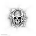 Don’t be afraid of death, he’s just your oldest friend coming back for what he forgot  tattoo design idea