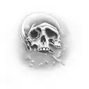 Don’t be afraid of death, he’s just your oldest friend coming back for what he forgot  tattoo design idea