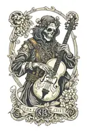 bard death tarot card tattoo design idea