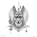 Anubis tattoo design idea