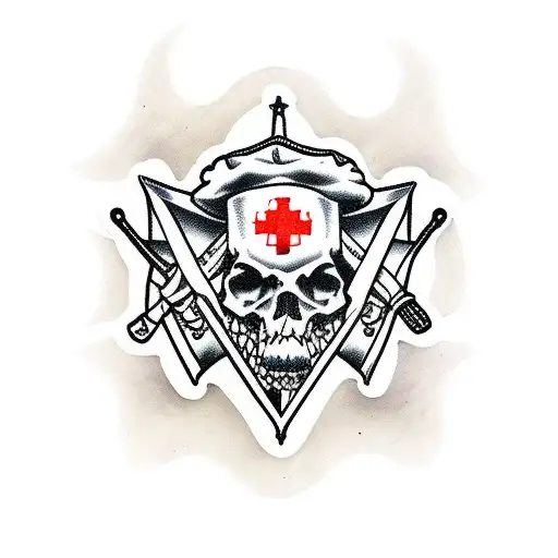 emergency nurse jeep sword pirate tattoo design idea