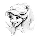 disney princess ariel with mike from monsters inc, marie from the aristrocats and moaui tattoo design idea