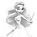 disney princess ariel with mike from monsters inc, marie from the aristrocats and moaui tattoo design idea