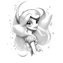 disney princess ariel with mike from monsters inc, marie from the aristrocats and moaui tattoo design idea
