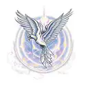 I want a phoenix tattoo surrounded by fire butterflies tattoo design idea