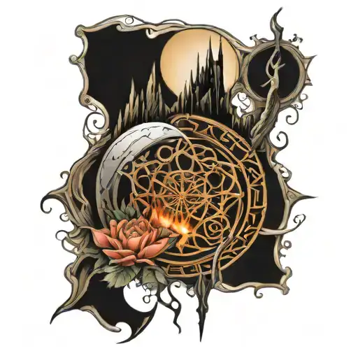 Lotr Fantasy style tattoo design idea