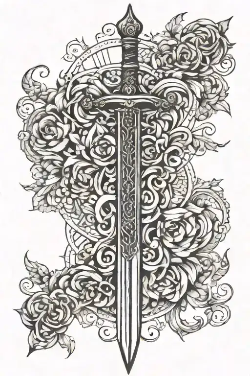 Narsil sword tattoo design idea