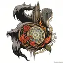Lotr Fantasy style tattoo design idea