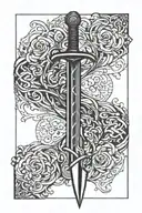 Narsil sword tattoo design idea