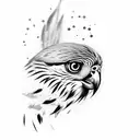 Mauritian Kestrel  tattoo design idea