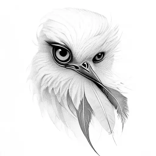 eyes and feathers not animal tattoo design idea