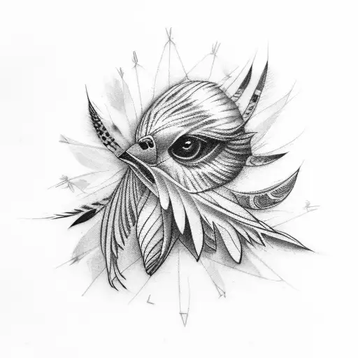  feathers single strange not animal tattoo design idea