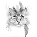 eyes and feathers not animal tattoo design idea