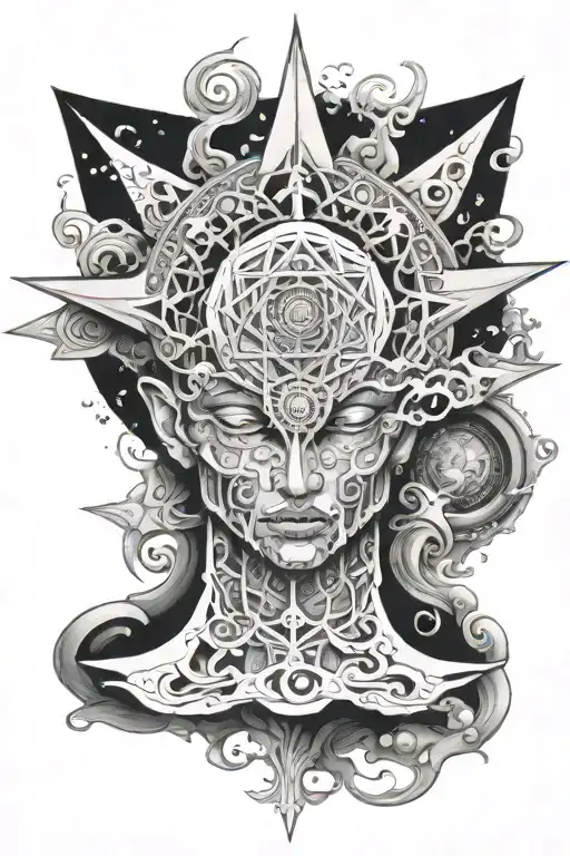 dmt entities tattoo design idea
