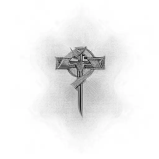 orthodox cross witht the word orthodoc connected to it tattoo design idea