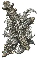 Make a forearm tattoo wtih a scroll and a cross with psalm 139 7-10 on the scroll tattoo design idea