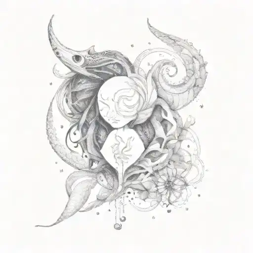 Virgo and scorpio tattoo design idea