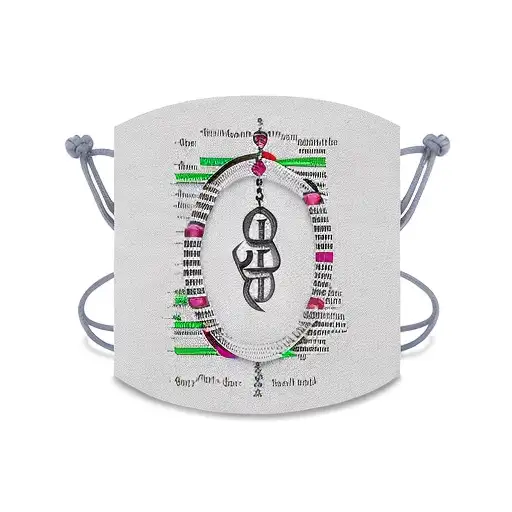 A bracelet with the 10 commandments in Hebrew, resembling the Matrix code tattoo design idea