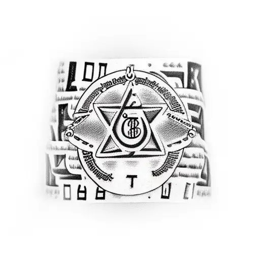 A bracelet with the 10 commandments in Hebrew, resembling the Matrix code tattoo design idea