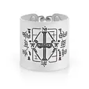 A bracelet with the 10 commandments in Hebrew, resembling the Matrix code tattoo design idea