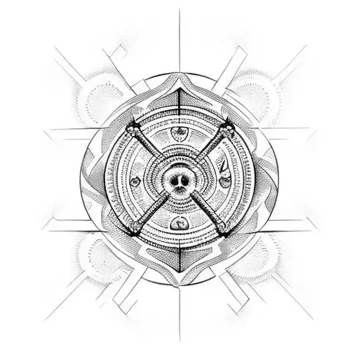 dmt molecule tattoo design idea