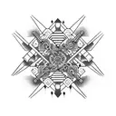 dmt molecule tattoo design idea