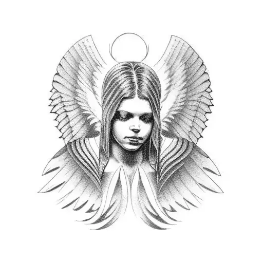 angel raphael tattoo design idea