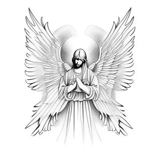 angel raphael tattoo design idea