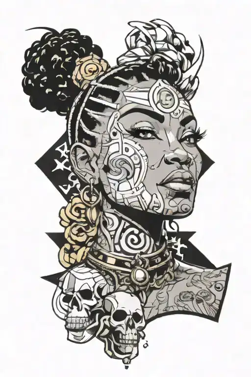 black history  comic  tattoo design idea