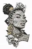 black history  comic  tattoo design idea