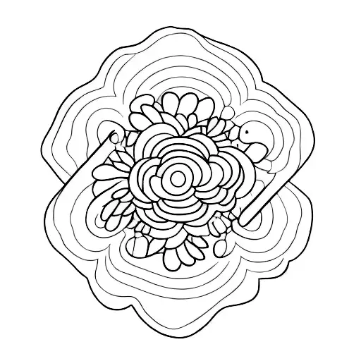 outline of a rock without shading tattoo design idea