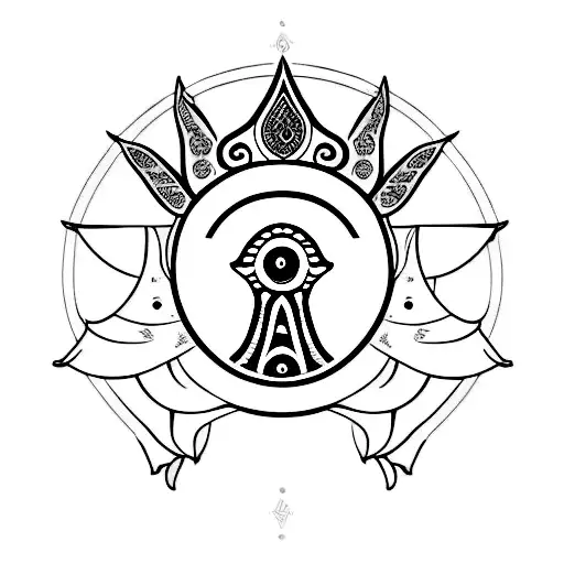 Hamsa Symbol tattoo design idea