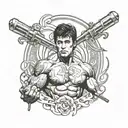 Sylvester stallone tattoo design idea