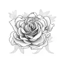 peony rose jasmine sunflower rap-around tattoo design idea