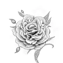 peony rose jasmine sunflower rap-around tattoo design idea