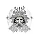 samurai shoulder armor  tattoo design idea