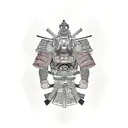 samurai shoulder armor  tattoo design idea