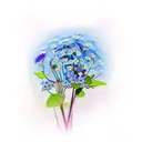 forget me not tattoo design idea