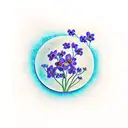 forget me not tattoo design idea